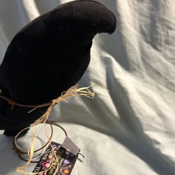 NEW 8" chic n prim handmade crow primitive decoration decor spring home bird - Picture 5 of 5